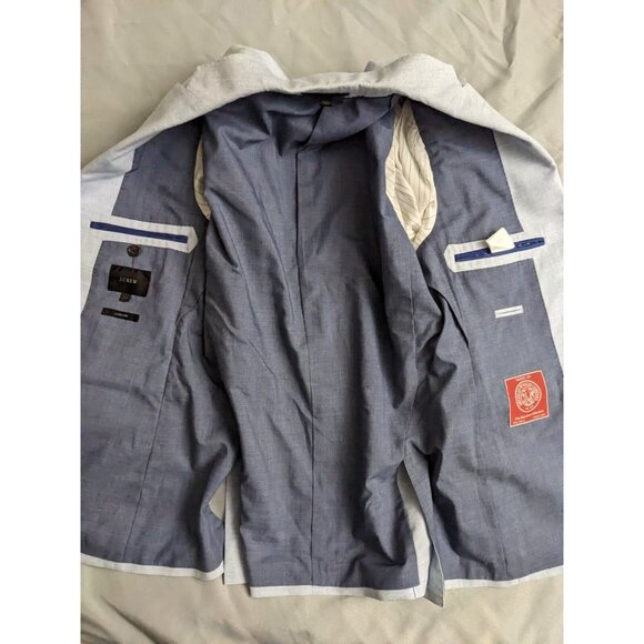 J.Crew Blazer Blue Ludlow Wool Silk Linen Blend Sportcoat Mens Size 36S - Picture 4 of 12